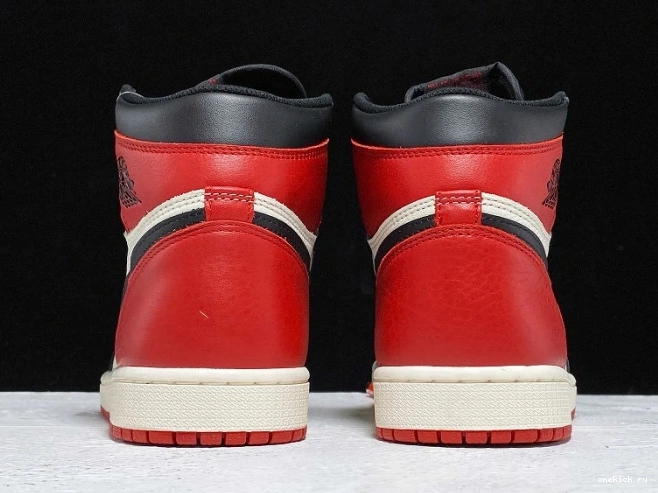 Rep Onekick Retro 1 High Jordan Toe 555088-610 Air Bred OG 0706
